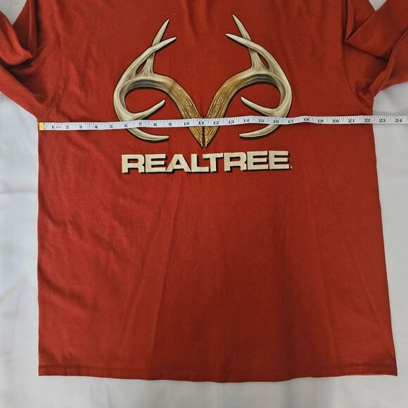 Realtree Men's Red Orange Antler Graphic Print Long Sleeve Shirt Size XL (46-48) - Picture 9 of 10